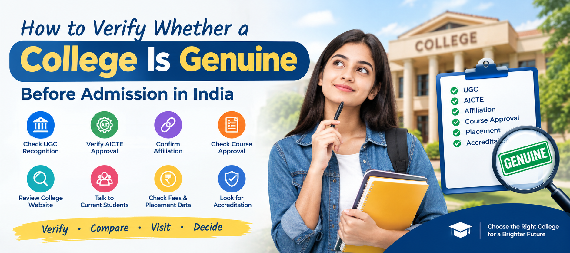 How to Verify Whether a College Is Genuine Before Admission in India