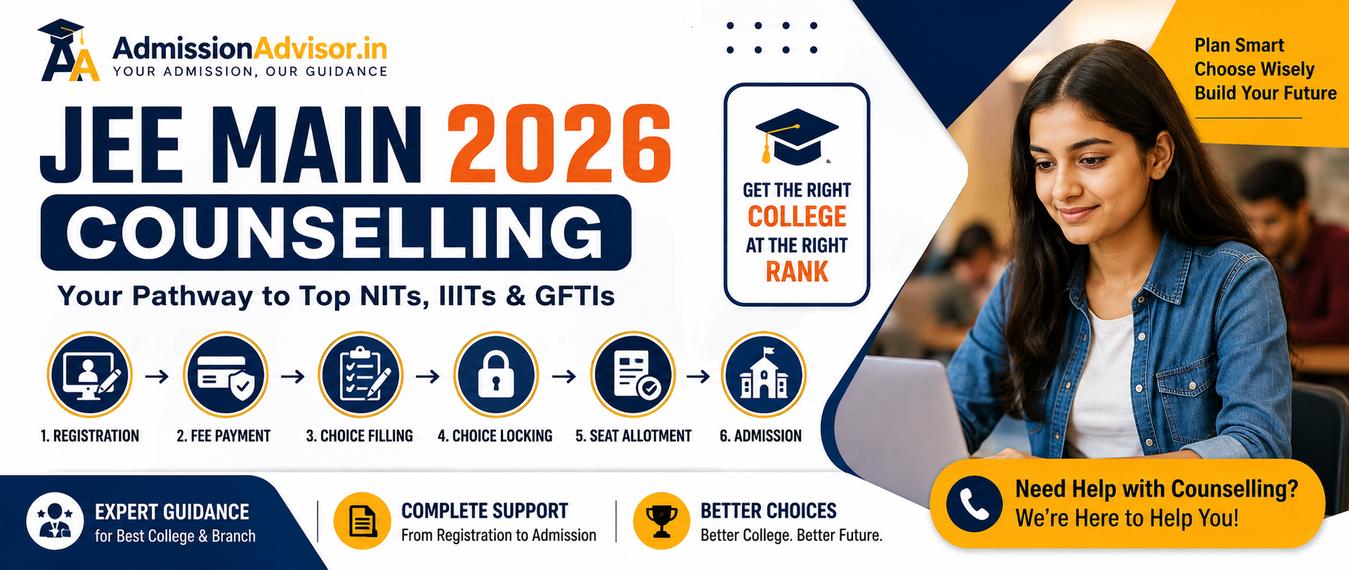 JEE Main 2026 Counselling: Registration, Choice Filling & Seat Allotment
