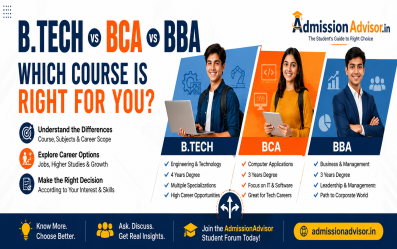 B.Tech vs BCA vs BBA: Which Course Is Right for You?